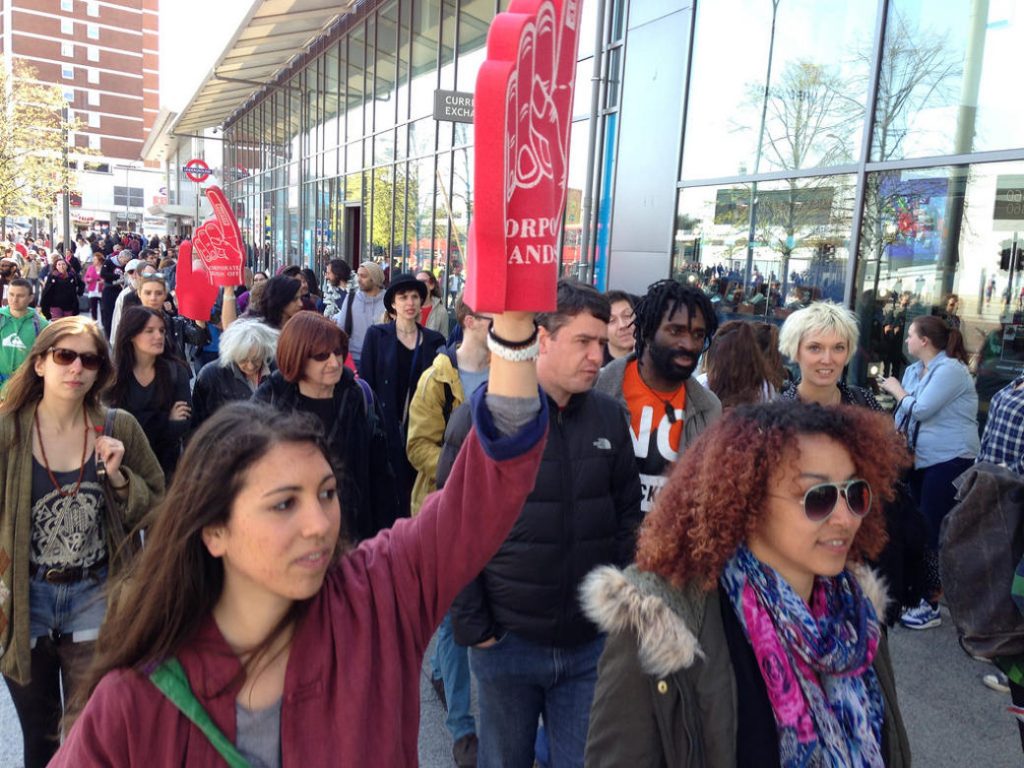 young adult protestors